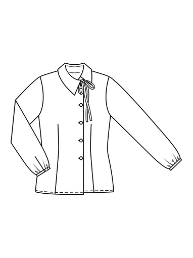 Блузка с асимметричной застежкой