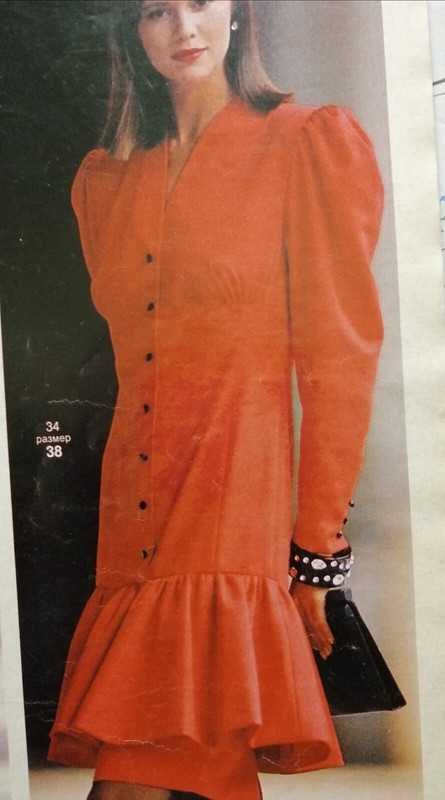 Ретро платье из Burda 6/1988 от ресурс