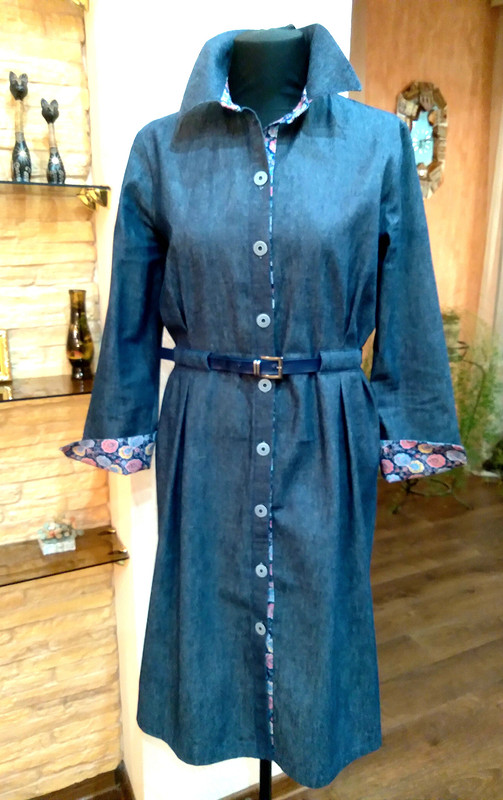 Джинсовое платье-рубашка от Pupenchik