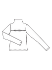 Пуловер-водолазка с разрезом спереди