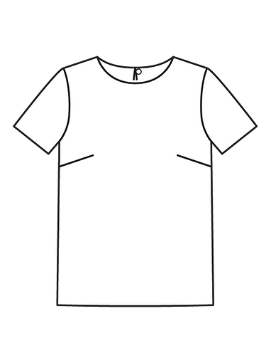 Блузка-футболка с застежкой на пуговку