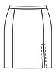 Мини-юбка с боковым разрезом №2 A