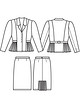 Костюм: жакет и юбка с плиссированными вставками №3