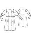 Платье силуэта ампир с двойными рукавами
