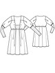 Платье силуэта ампир с двойными рукавами №103 — выкройка из Burda 1/2010
