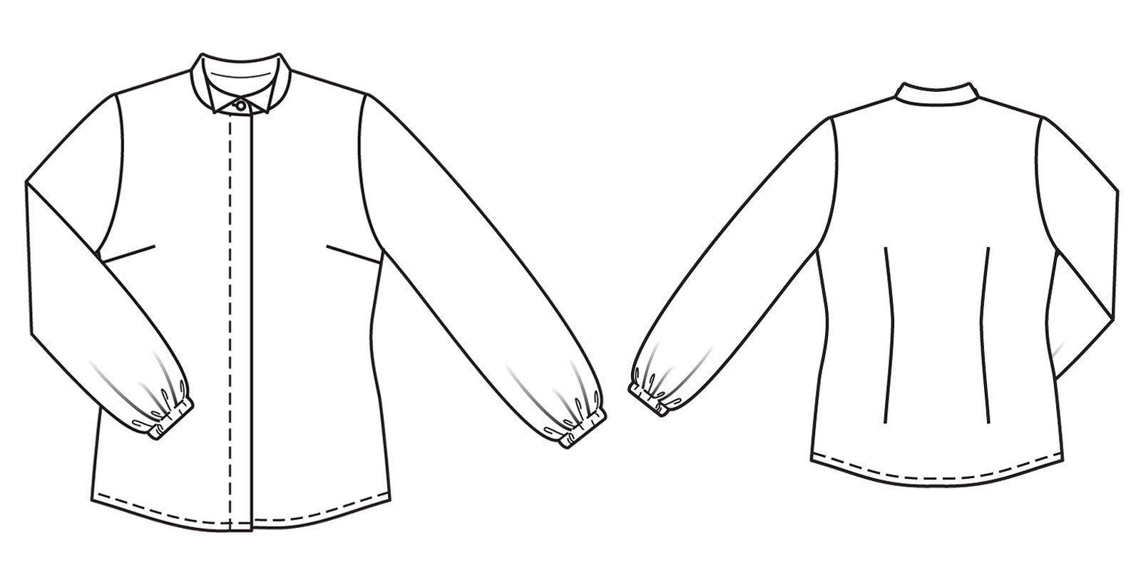 Блузка с рукавом-фонариком. Инструкция по распечатке выкроек и последовательность пошива