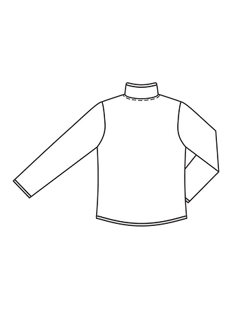 Технический рисунок шерстяной мужской куртки с воротником-стойкой спинка