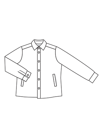 Технический рисунок мужской куртки-рубашки
