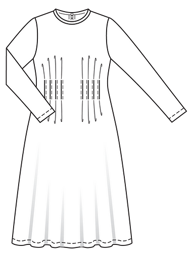 Платье миди приталенного силуэта