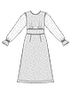 Платье с широким втачным поясом №104 — выкройка из Burda 12/2023