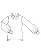 Пуловер со свободным воротником-стойкой №108 B