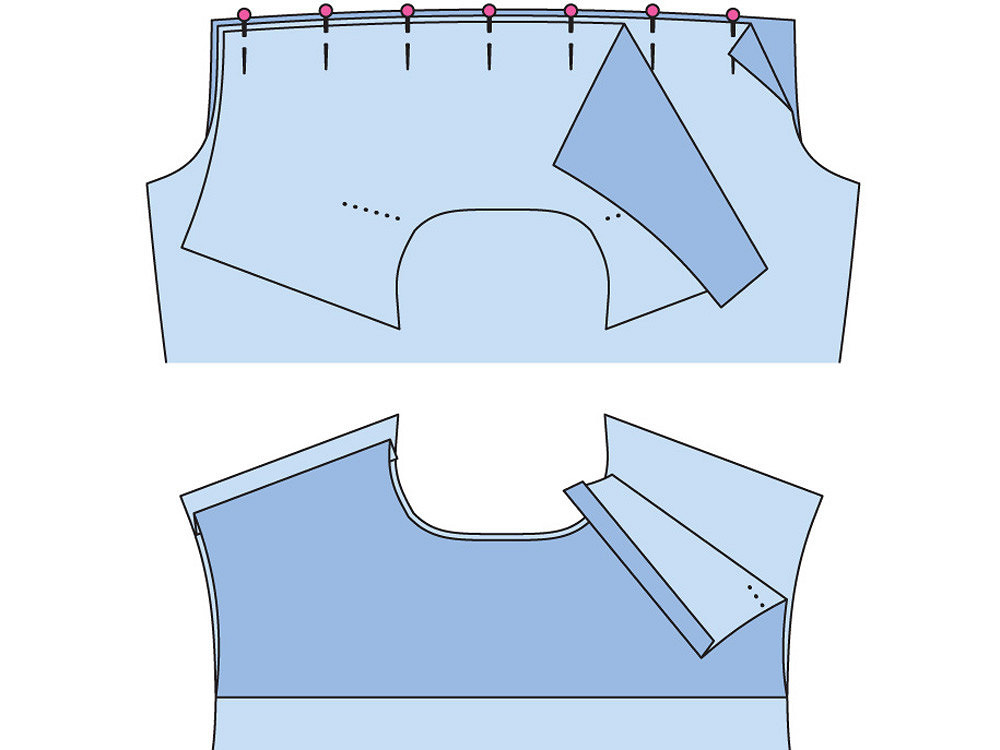 Как кроить и сшить блузку на круглой кокетке с цельнокроеным рукавом