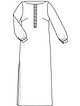 Платье макси с застежкой поло №131 — выкройка из Burda 1/2010