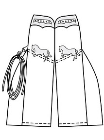 Технический рисунок брюк Ковбоя