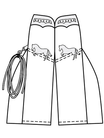 Технический рисунок брюк Ковбоя