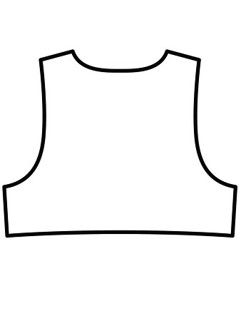 Технический рисунок спинки жилета Ковбоя