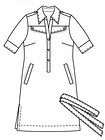 Платье рубашечного покроя с завязывающимся поясом