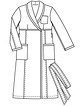 Махровый халат с контрастной отделкой №134