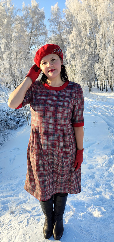 Шерстяное платье в клетку от Любаева Светлана