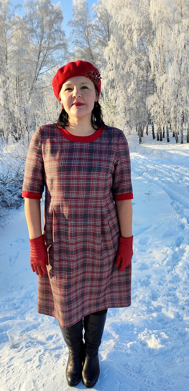 Шерстяное платье в клетку от Любаева Светлана