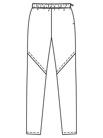 Технический рисунок брюк узкого кроя
