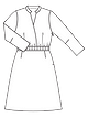 Платье с эффектом запаха на лифе и втачным поясом №102 — выкройка из Burda 1/2024