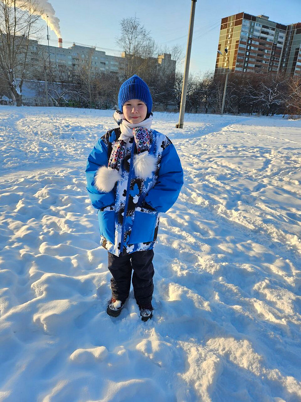 Зимняя куртка на девочку «Бабочки на снегу» от Elzbet