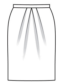 Технический рисунок юбки-тюльпан