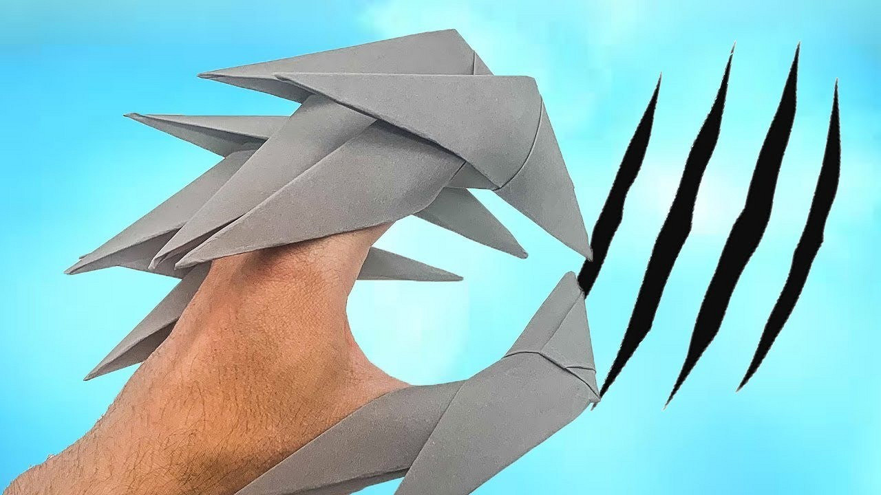 Как сделать Когти из бумаги А4 без клея своими руками [Оригами]