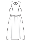 Платье с присборенной юбкой