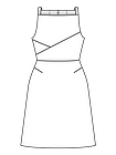 Приталенное платье без рукавов