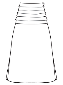 Моделирование прямой юбки с воланом от Школы шитья А. Корфиати