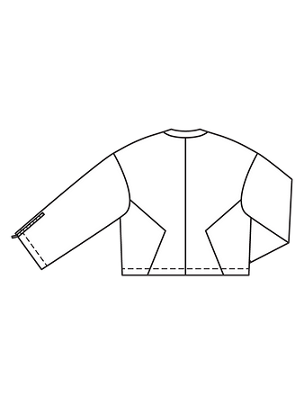 Технический рисунок куртки-косухи спинка