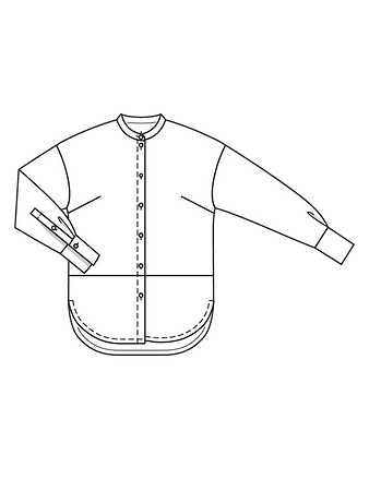 Технический рисунок блузки-рубашки