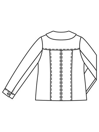 Технический рисунок жакета-куртки спинка