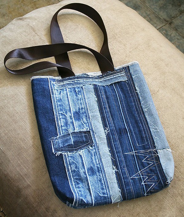 Шьем сумку из старых джинсов — идеи с выкройками