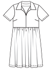 Мини-платье с воротником