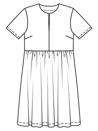 Технический рисунок мини-платья