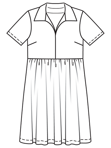 Мини-платье с воротником