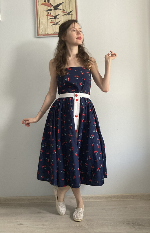 Комплект комбинезон и юбка «Вишенки» от NataliaSergeeva
