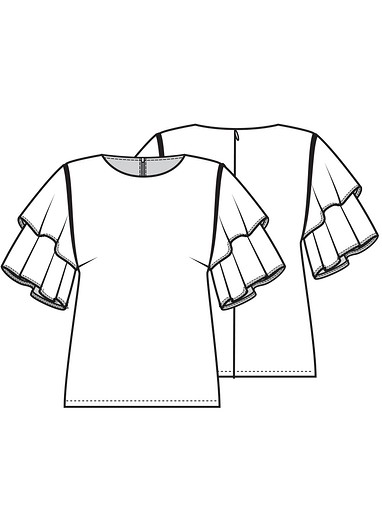Блузка с рукавами-воланами