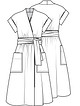 Платье с цельнокроеными рукавами №18 — выкройка из Knipmode Fashionstyle 4/2023