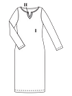Платье с фигурным вырезом горловины