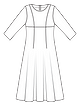 Приталенное платье с завышенной талией №117 — выкройка из Burda 4/2023