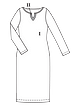 Платье с фигурным вырезом горловины №111 — выкройка из Burda 4/2023