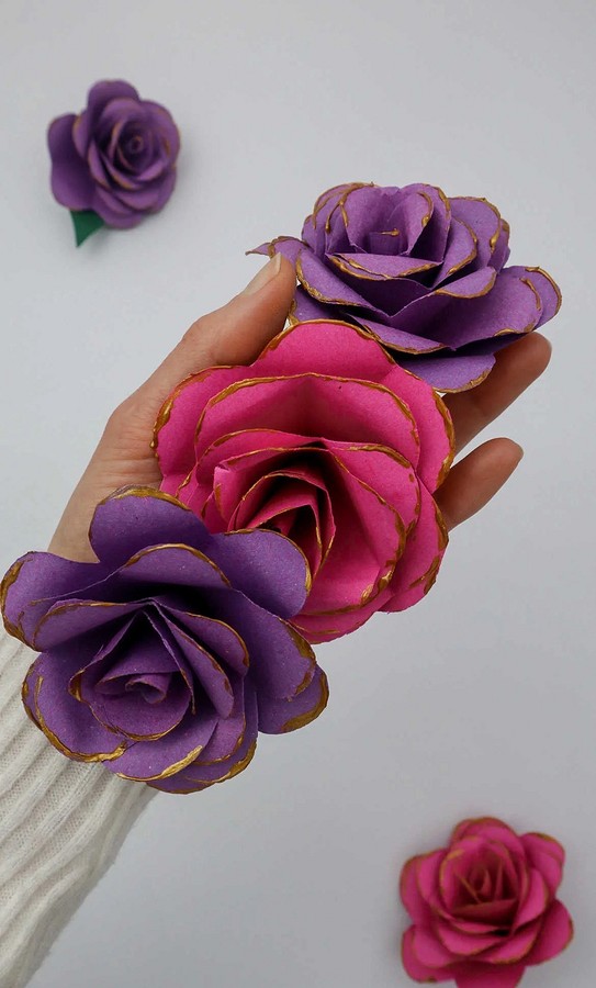 Простые и оригинальные розы из бумаги своими руками