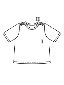 Технический рисунок свободной футболки