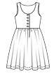 Платье-сарафан и фартук №1 — выкройка из Burda. Детская мода 1/2023