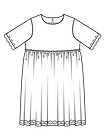 Платье с присборенной юбкой для девочки