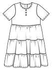 Многоярусное платье для девочки